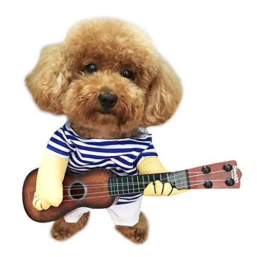 NACOCO Pet Guitar Costume Dog Costumes Cat Halloween Christmas Cosplay Party Funny Outfit Clothes XL