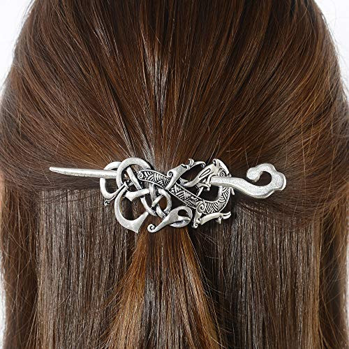 Viking Celtic Hair Clips HairpinViking Hair Sticks Ladies Hair Accessories Dragon Clips for Long Hair Slide Pin Irish Antique Silver Hairstick Celtic Knot Viking Jewelry Hair Clip Men Gift Viking Celtic Hair Clips HairpinViking Hair Sticks Ladies Hair Accessories Dragon Clips for Long Hair Slide Pin Irish Antique Silver Hairstick Celtic Knot Viking Jewelry Hair Clip Men Gift
