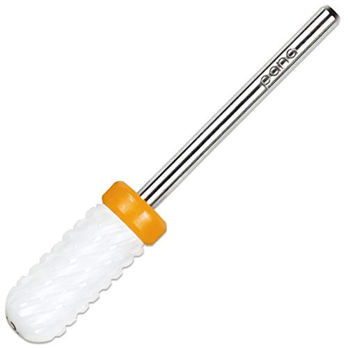 PANA Professional 332 Shank Size  Smooth Top Small Barrel White Ceramic Bit 2X Coarse Grit  Nail Drill Bit for Dremel Machine