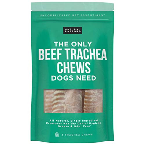 Natural Rapport Beef Trachea Dog Treats  The Only Beef Trachea Chews Dogs Need  All Natural Dog Treats for Small and Large Dogs 3 Chews