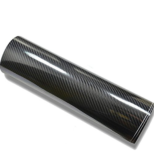 DIYAH 5D High Gloss Black Carbon Fiber Vinyl Bubble Free Air Release Car Wrap Film Automotive DIY Decals 10 FT X 5 FT