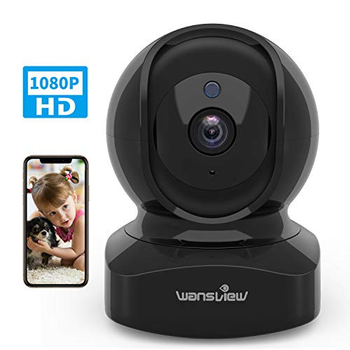 Wansview Wireless Security Camera IP Camera 1080P HD WiFi Home Indoor Camera for BabyPetNanny Motion Detection 2 Way Audio Night Vision Works with Alexa with TF Card Slot and Cloud