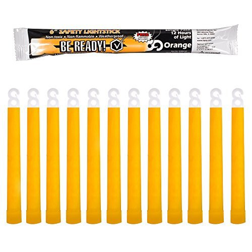 Windy City Novelties Safety Emergency Light Stick Orange 24 Pack