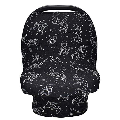 MultiUse Carseat Canopy Stretchy Car Seat Cover Breastfeeding Nursing Cover Constellation