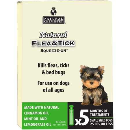 Natural Chemistry Natural Flea Tick SqueezeOn for Dogs Under 25 lbs 5 Months