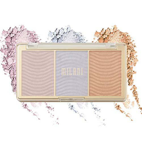 Milani Stellar Lights Highlighter Palette  Holographic Beams 042 Ounce 3 Vegan CrueltyFree Face Powders that Contour  Highlight for a Glowing Look