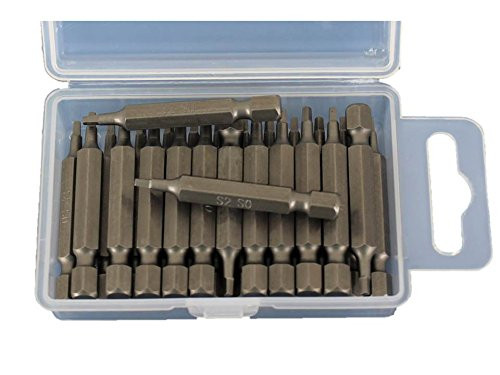 TEMO 25 pc 0 Square Robertson 2 Inch 50 mm Screwdriver Insert Bits
