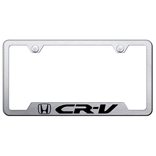 AuTomotive Gold INC License Plate Frame for Honda CRV Stainless Steel Brushed Chrome AuTomotive Gold INC License Plate Frame for Honda CRV Stainless Steel Brushed Chrome