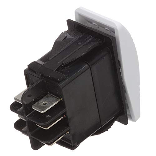 Seachoice 12951 Contura Rocker Switch  DPDT  6 Terminal  NonIlluminated  Momentarily OnOffMomentarily On  White