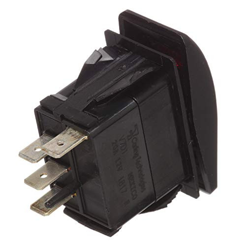 Seachoice 13001 Contura Rocker Switch  DPDT  4 Terminal  Illuminated  Momentarily OnOffOn  Black