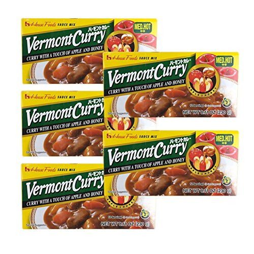 5 Packs  House Foods Vermont Curry Medium Hot 811 Oz 230g 5 Packs  House Foods Vermont Curry Medium Hot 811 Oz 230g