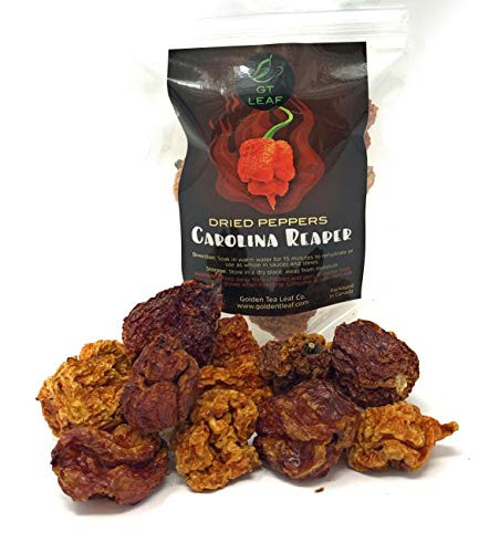 Whole Dried Carolina Reaper Chili Pepper 8 Peppers Minimum