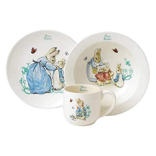 Beatrix Potter Peter Rabbit Nursery Set 3 Pieces  White
