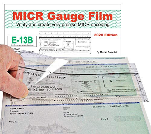 MICR Check Position Gauge Film for All Checks