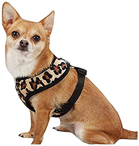 East Side Collection Polyester Plush LeopardPrint Dog Harness Large