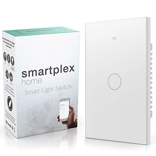 Smart Wifi Light Switch  Modern Day Light Switch 1 Gang LED BackLit Control Lighting from Anywhere  Easy InWall Installation  Includes App for iOS  Android Works With Alexa Google Home IFTTT