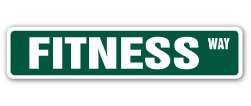 Fitness Street Sign Exercise Workout Gym Athlete Instructor  IndoorOutdoor  18 Wide Fitness Street Sign Exercise Workout Gym Athlete Instructor  IndoorOutdoor  18 Wide