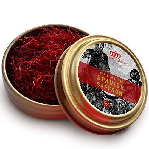 La Mancha Prime Grade 1 Premium Coup Spanish Saffron 5 Gram 018 oz La Mancha Prime Grade 1 Premium Coup Spanish Saffron 5 Gram 018 oz