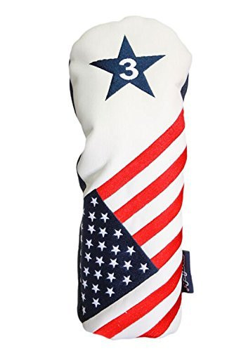 USA Patriot Golf Limited Edition Vintage Retro Patriotic 3 Metal Fairway Wood Conservative Headcover