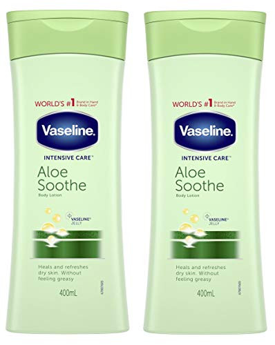 Vaseline Intensive Care Aloe Soothe Lotion 400Ml  Pack of 2