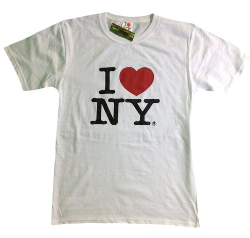 I Love NY New York Kids Short Sleeve Screen Print Heart TShirt White Large I Love NY New York Kids Short Sleeve Screen Print Heart TShirt White Large