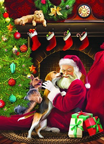 Santa's Kisses (Large Piece) 500 Piece Jigsaw Puzzle by SunsOut