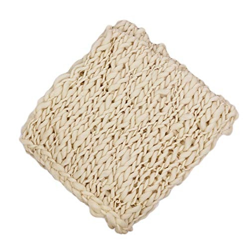 Baby Photography Props Basket Braid Wool Wrap Newborn Photo Shoot Baskets Filler Posing Stuffer Background Blanket Beige