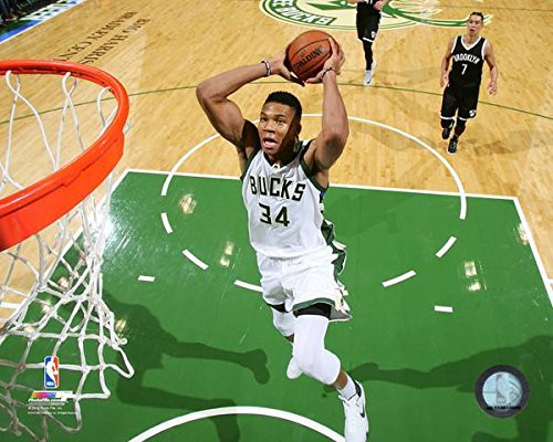 NBA Giannis Antetokounmpo Milwaukee Bucks Action Photo Size 8 x 10