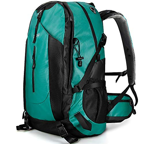 OutdoorMaster Hiking Backpack 45L  wWaterproof Cover  Light Green  Upgraded
