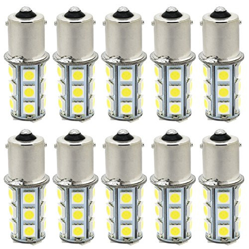 1156 1141 7506 1003 BA15S LED Interior Light Bulb RV Camper 18-5050 SMD White Pack of 10