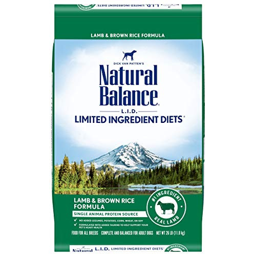 Natural Balance LID Limited Ingredient Diets Dry Dog Food Lamb  Brown Rice Formula 26 Pounds