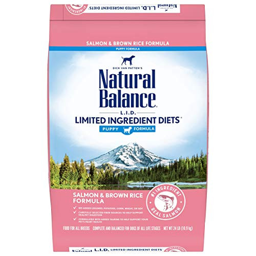 Natural Balance LID Limited Ingredient Diets Dry Dog Food 24 Pounds Salmon  Brown Rice Puppy Formula