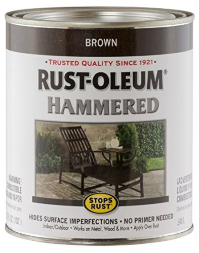 Rust-Oleum 239073 Hammered Metal Finish, Brown, 1-Quart