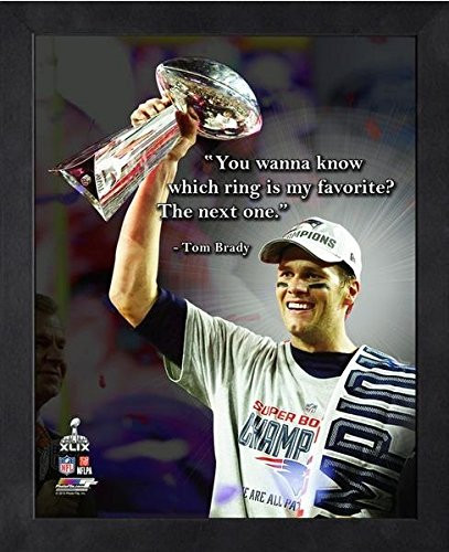 Tom Brady New England Patriots ProQuotes Photo Size 9 x 11 Framed