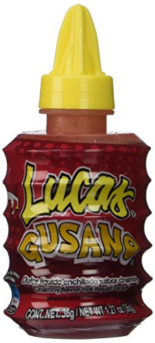 Lucas Gusano Chamoy Flavor Hot Liquid Candy 127oz 10Count