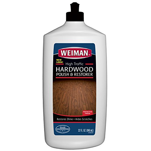 Weiman Wood Floor Polish and Restorer - 32 Ounce - High-Traffic Hardwood Floor, Natural Shine, Removes Scratches, Leaves Protective Layer