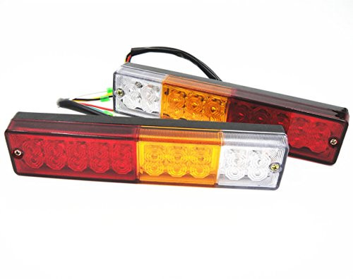 FAMI Truck Trailer RV Tail Lights Bar,Trailer Led Tail Lights,Truck Turn Signal Indicator Light,Rear Lights 12 V 20 LED for Boat UTV RV(2 Pack)