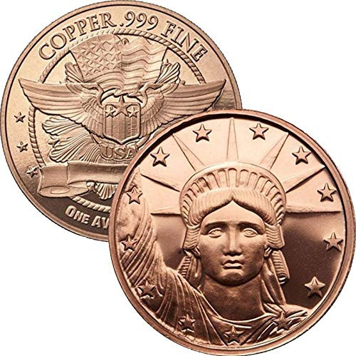 1 oz 999 Pure Copper RoundChallenge Coin Liberty Head