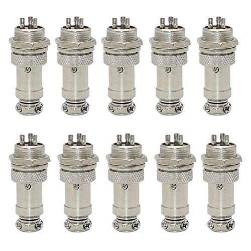 10 Pcs 3 Pin Aviation Connector Male Female Plug GX16 Metal Panel Wire Connector Socket Plug