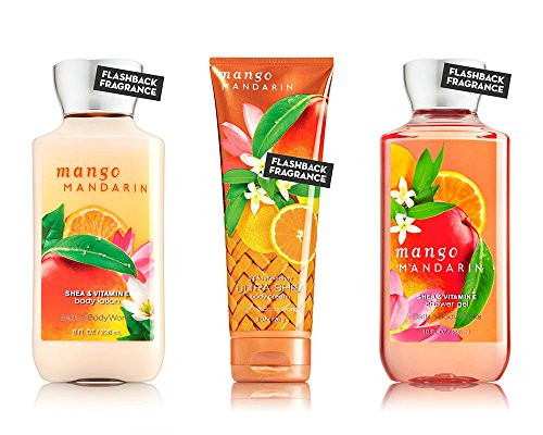 Bath  Body Works Mango Mandarin Body Cream Shower Gel and Body Lotion Gift Set