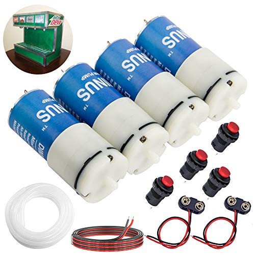 DIMINUS DC 6V Mini Air Pump Motor DIY and Replacement Accessories Best for Aquarium Tank Oxygen Circulate 4 Pack