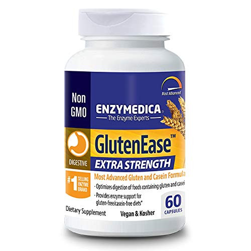 Enzymedica GlutenEase Extra Strength Digestive Aid for Gluten and Casein Digestion Vegan NonGMO 60 Capsules FFP Enzymedica GlutenEase Extra Strength Digestive Aid for Gluten and Casein Digestion Vegan NonGMO 60 Capsules FFP