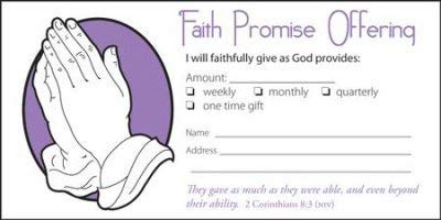Value Offering Envelope  Faith Promise Offering  Package of 100