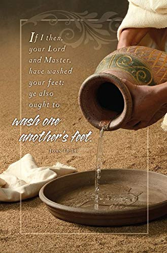 Maundy Thursday Bulletin Wash One Anothers Feet  KJV  Package of 100