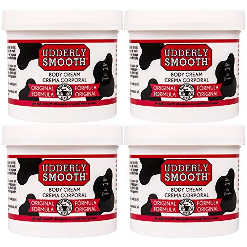 Udderly Smooth Body Cream Original Formula 12 oz Jar 4 Count Lightly Scented