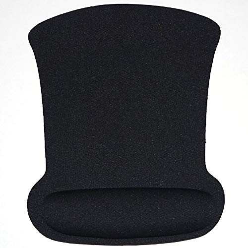 VICZON Mouse Pad Ergonomic Mouse Pad with Gel Wrist Rest Support Gaming Mouse Pad with Lycra Cloth NonSlip PU Base for Computer Laptop Home Office  Travel Black