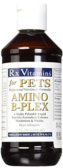 Rx Vitamins for Pets Amino BPlex for Dogs Cats Healthy Nutrients Enhance Energy Metabolism Vitality Bacon Flavor 8 fl oz Rx Vitamins for Pets Amino BPlex for Dogs Cats Healthy Nutrients Enhance Energy Metabolism Vitality Bacon Flavor 8 fl oz