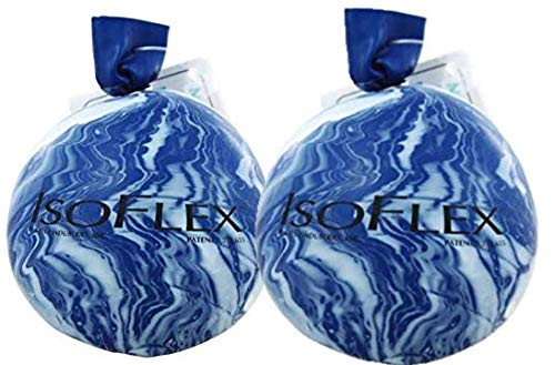 2 ISOFLEX Massage Stress Balls Therapy Fidget Anxiety Stress Reliever Marble Blue