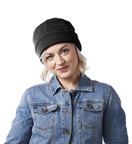 Screamer Womens Fleece Rollup Hat Black One Size