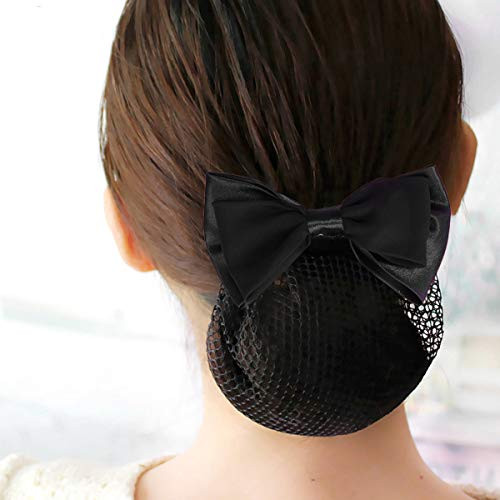 Beaupretty 2pcs Hair Snood Net Barrette Mesh Clip Elastic Butterfly Bun Bow Headdress for Lady Women Dance Office Black Beaupretty 2pcs Hair Snood Net Barrette Mesh Clip Elastic Butterfly Bun Bow Headdress for Lady Women Dance Office Black